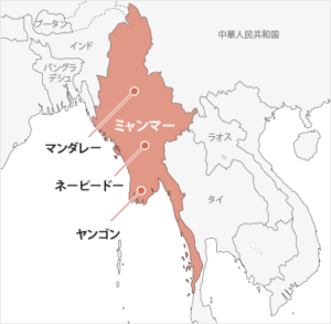 ミャンマー地図